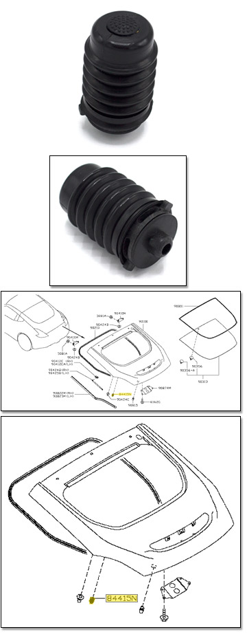 Factory Rear Deck Lid Spring Bumper, 09-20 370Z Coupe, 09-10 & 15-20 370Z NISMO, 23-24 Nissan Z®