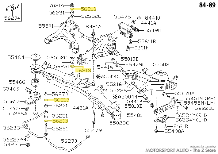 Ruchanページ Motorsport Auto - The Z Store - Factory Rear Sway Bar End Link