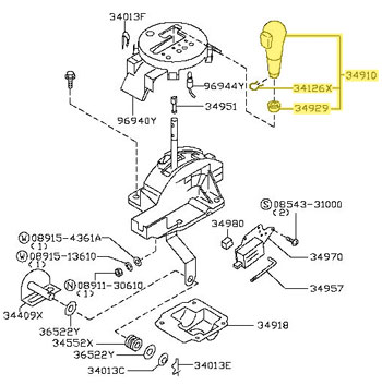 Factory Shift Knob, 03-09 350Z w/ Auto Trans.