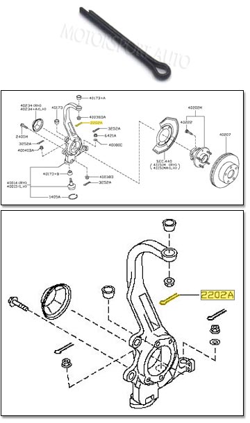 Factory Suspension Cotter Pin, 03-09 350Z