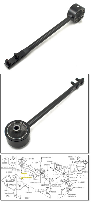 Factory Tension Rod Assembly, 90-96 300ZX Turbo Coupe