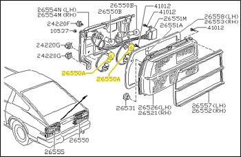 Factory Turn Signal/Reverse Light Bulb, 12V - 27W, 79-96 280ZX-300ZX (Z31; Z32)