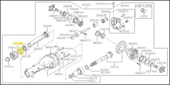 Factory Front Differential Seal, R-200, 74-89 260Z-280Z-280ZX-300ZX (Z31)