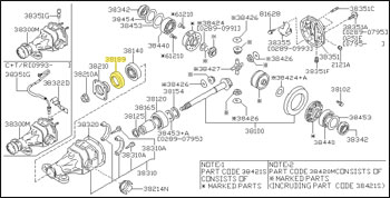 Factory Front Differential Seal, R-200, 90-7/90 300ZX (Z32) Non-Turbo