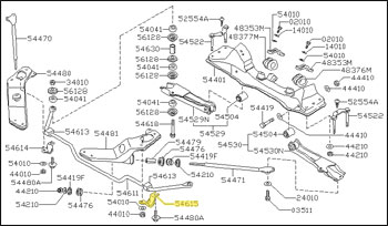 Factory Front Sway Bar Mount Bracket, Left, 79-83 280ZX