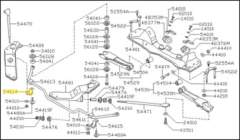 Factory Front Sway Bar Mount Bracket, Right, 79-83 280ZX