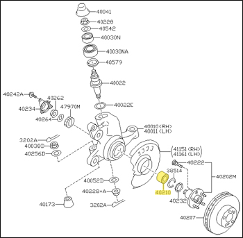 Factory Front Wheel Bearing, 90-96 300ZX (Z32)