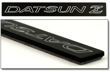 Billet Aluminum Logo Dash Emblem, "DATSUN Z", 70-78 240Z-260Z-280Z