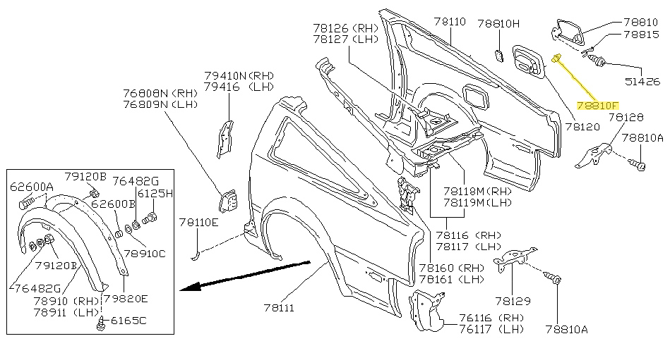 Motorsport Auto - The Z Store - Factory Gas Door Bumper, 84-10/85