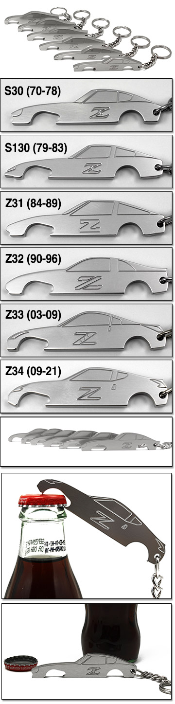 Billet Aluminum Z Car Bottle Opener Key Chain w/ "Z" Logo
