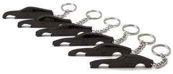 Billet Aluminum Z Car Bottle Opener Key Chain w/ "Z" Logo, Black