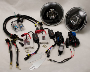 Black Classic HID Projector Headlight Kit, 70-83 240Z, 260Z, 280Z, 280ZX