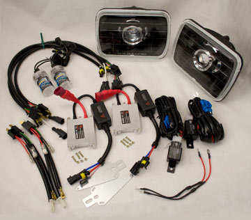Black Classic HID Projector Headlight Kit, 84-86 300ZX