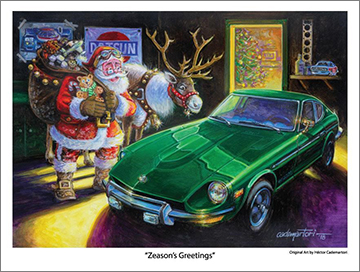 Hector Cademartori Original Artwork 9x12" Z Christmas Print, "Zeason's Greetings"
