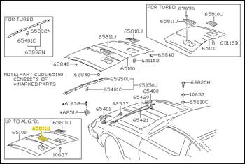 Factory Hood Vent, Left, 79-81 280ZX Non-Turbo