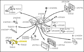 Factory Interior Door Light Switch, 80-83 280ZX Left, 84-85 300ZX (Z31) Left/Right
