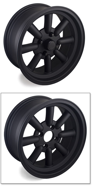 Last Sets Ever! Konig Rewind Satin/Matte Black 16x7" Complete 4 Wheel Kit, 70-85 240Z-260Z-280Z-280ZX-300ZX