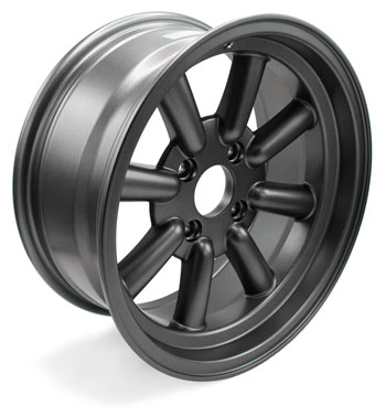 Konig Rewind Satin Graphite 16x7" Wheel Kit, 70-85 4-Lug Z/ZX