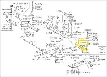Factory Front Control Arm, Left, 84-86 300ZX (Z31)