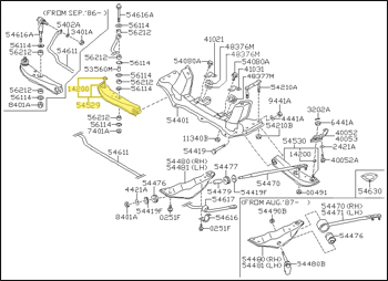Factory Front Control Arm, Right, 84-86 300ZX (Z31)