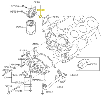 Factory Oil Filter Mount Bracket O-Ring, 90-96 300ZX (Z32)