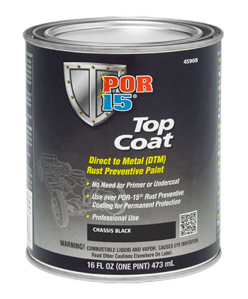 POR-15 Top Coat, Chassis Black, Pint