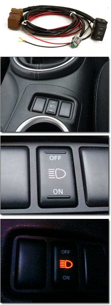 Rear Fog Light Harness & Illuminated Switch, 09-20 370Z