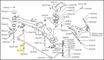 Factory Rear Sway Bar Bracket, 79-83 280ZX