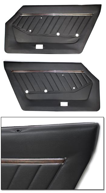 Reproduction Door Panel Set, Black, 77-78 280Z Coupe