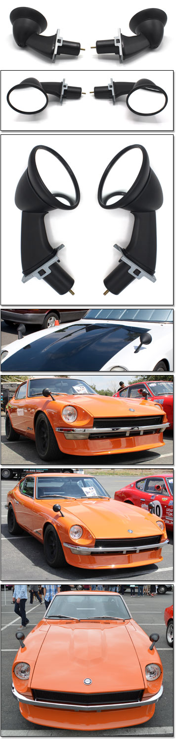Reproduction Fairlady Z Fender Mirror Set, 70-78 240Z-260Z-280Z