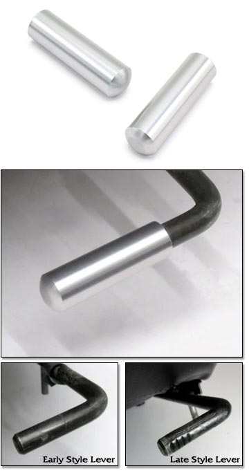 Seat Rail Slide Lever Knobs, Natural Aluminum, 70-78 240Z-260Z-280Z
