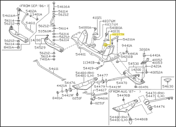 Factory Steering Rack Bushing, Left, 84-86 300ZX (Z31)