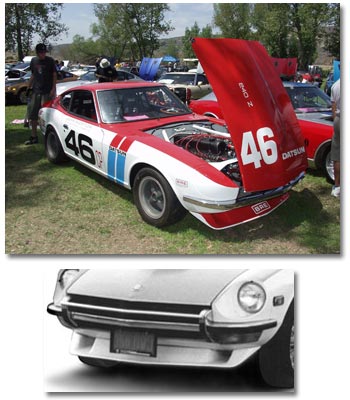 BRE Style Front Spoiler, Ducted Fiberglass, 70-8/74 240Z-260Z, Euro 260Z*, Fairlady Z*