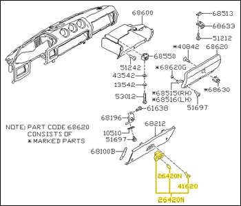 Factory Step Lamp, 79-83 280ZX