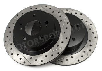 StopTech Cross Drilled/Slotted Brake Rotors, Rear, 84-86 300ZX T, 86 N/T