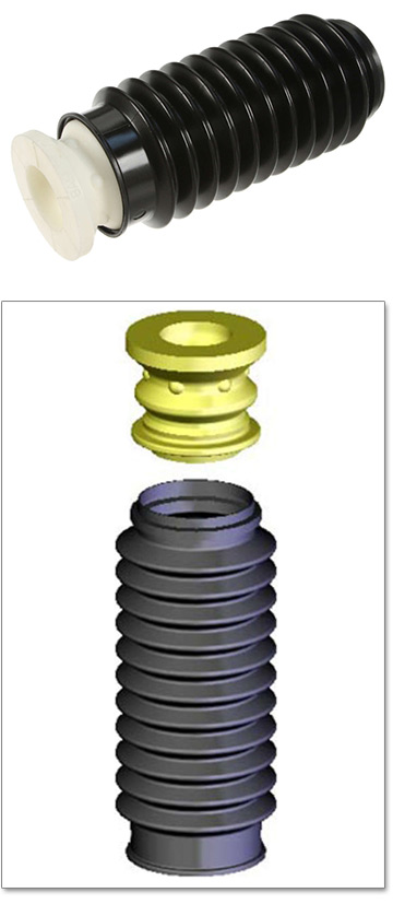 Bump Stop & Strut Boot Kit, Front, Left Or Right, 84-89 300ZX