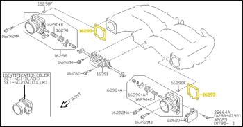 Factory Throttle Body Gasket, 90-96 300ZX (Z32)