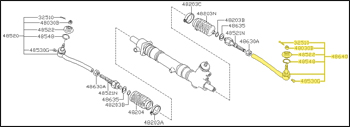 Factory Outer Tie Rod End, Left, 81 280ZX Turbo, 81 2+2, 82-83 w/ Rack & Pinion