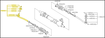 Factory Outer Tie Rod End, Right, 81 280ZX Turbo, 81 2+2, 82-83 w/ Rack & Pinion