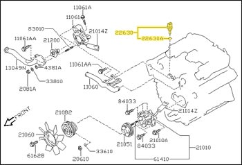 Factory Water Temperature Sensor, 90-6/95 300ZX