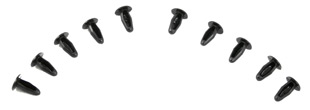 Weatherstrip Rivets, Black, Package of 10, 70-83 240Z-260Z-280Z-280ZX, 90-96 300ZX