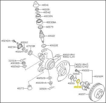 Factory Front Wheel Bearing Seal, 90-96 300ZX (Z32)