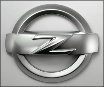370Z "Z" Logo Front Emblem, Satin Silver, 09-20 370Z