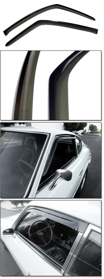 Window Vent Visor Set, Smoked, 70-78 240Z-260Z-280Z