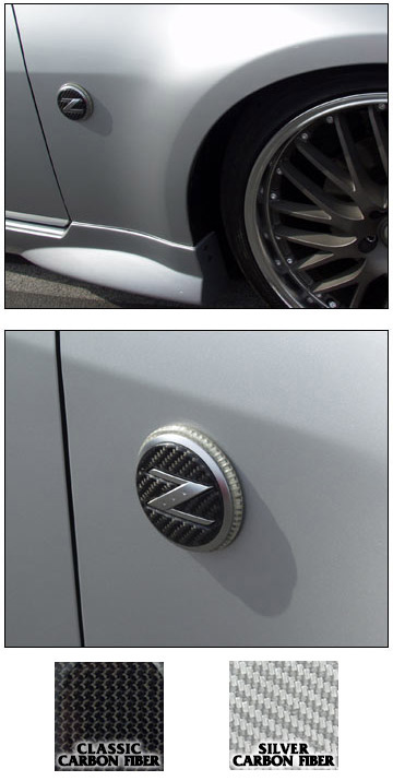 Carbon Fiber Fender Emblem Insert Kit, 03-09 350Z