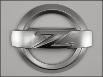 370Z "Z" Logo Rear Emblem, Satin Silver, 09-20 370Z