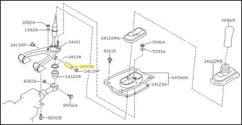 Factory Shifter Bushing Collar, 90-96 300ZX (Z32) w/ Manual Trans.