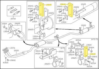 Factory Exhaust Hanger Bushing, 70-73 240Z, 79-81 280ZX Non-Turbo