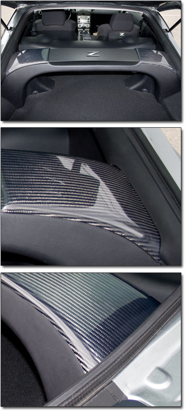 Carbon Fiber Strut Cap Cover Kit, 03-08 350Z