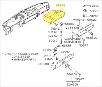 Factory Glove Box, 79-83 280ZX